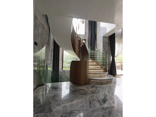 弧形旋轉(zhuǎn)藝術樓梯